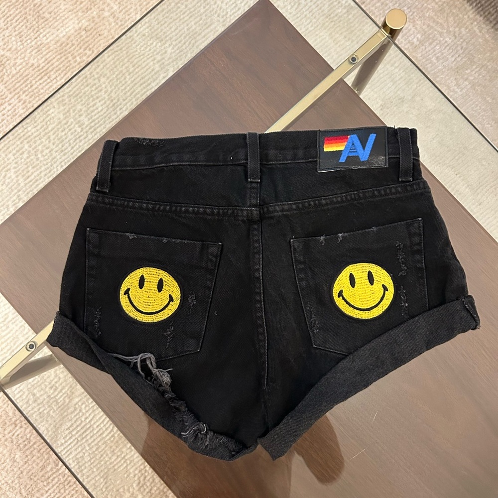 Aviator Nation Keep Smiling Rocker Shorts Sz 25